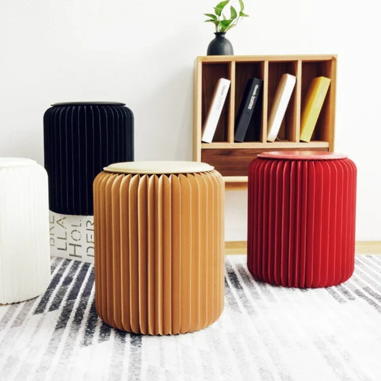 SH-236 Short Folding Paper Stool Household Multifunctional Convenient Stool, Brown, White, Red, Black, Pink, Purple, Green, Blue, Yellow, Orange