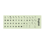 3 PCS Luminous Keyboard Stickers Notebook Desktop Computer Keyboard Stickers, English Arabic, Russian Black Word, English, Italian, German, Spanish, Japanese, French, Korean, Hebrew, Thai