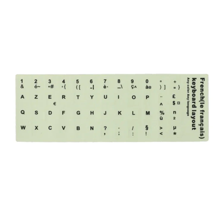 3 PCS Luminous Keyboard Stickers Notebook Desktop Computer Keyboard Stickers, English Arabic, Russian Black Word, English, Italian, German, Spanish, Japanese, French, Korean, Hebrew, Thai