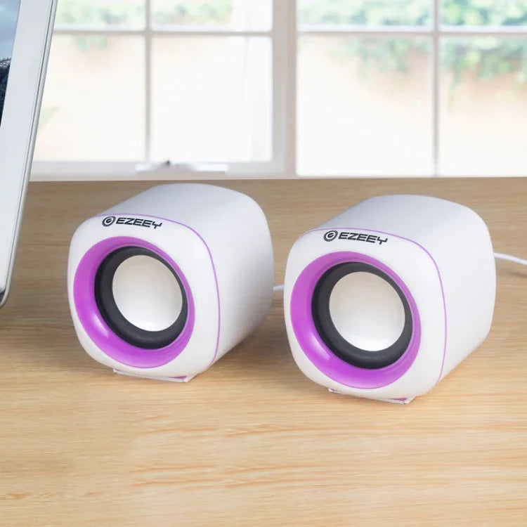 YEEZE A1 Multimedia USB2.0 Desktop Speaker Mini Computer Notebook Speaker, White Blue, White Green, White Purple, White Orange, Black Blue, Black Green, Black Purple, Black Prange, Electroplated Black Gold, Electroplated White, Electroplated Black     ...