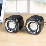 YEEZE A1 Multimedia USB2.0 Desktop Speaker Mini Computer Notebook Speaker, White Blue, White Green, White Purple, White Orange, Black Blue, Black Green, Black Purple, Black Prange, Electroplated Black Gold, Electroplated White, Electroplated Black     ...
