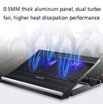 NUOXI T10 Laptop Radiator Multi-File Adjustment Aluminum Alloy Bracket, Black, Silver