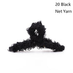 Resin Material Spring Hair Clip, Colour: 25 Yellow Net Yarn, 20 Black Net Yarn, 21 Pink Net Yarn, 22 Lake Blue Net Yarn, 23 Light Purple Net Yarn