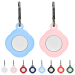 3 PCS Tracker Anti-Lost Silicone Protective Cover with Carabiner for AirTag 2nd Gen / AirTag 1st Gen