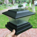 Outdoor Solar Column Lamp IP44 Waterproof Garden Fence Light Solar Street Lamp, Black Shell+White Light, Black Shell+Warm Light, Gold Bronze Shell+White Light, Gold Bronze Shell+Warm Light
