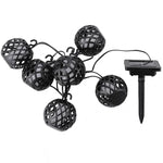 Solar Flame Ball Light String Outdoor Solar Courtyard IP44 Waterproof Light, 6 in 1, 8 in 1