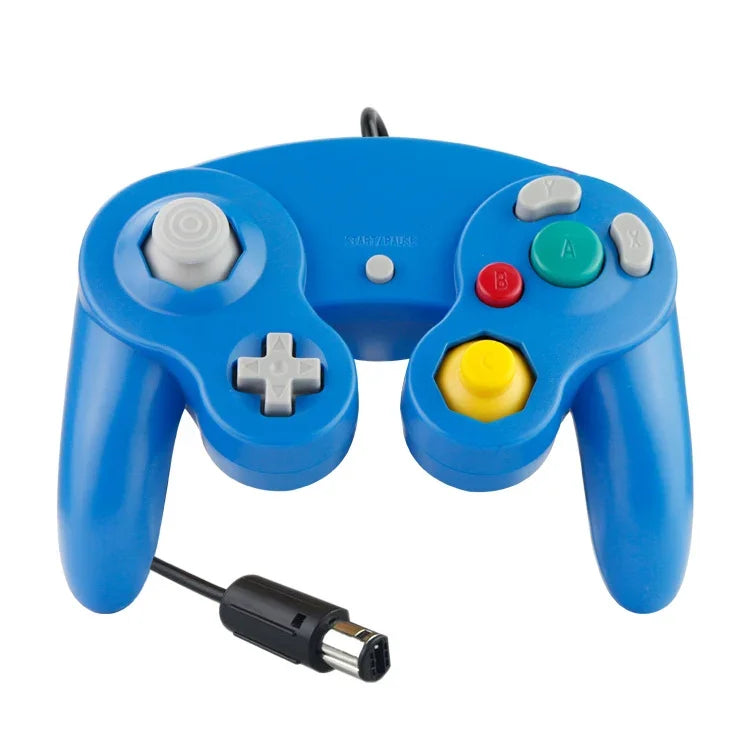 2 PCS Single Point Vibrating Controller Wired Game Controller For Nintendo NGC / Wii, White, Pink, Yellow, Red, Purple, Green, Blue, Black, Silver, Orange