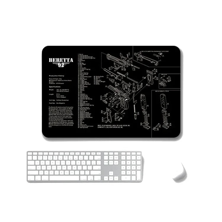 2 PCS Heat Transfer Non-Slip Single-Sided Office Gaming Mouse Pad, 2mm, 3mm, 4mm, 5mm