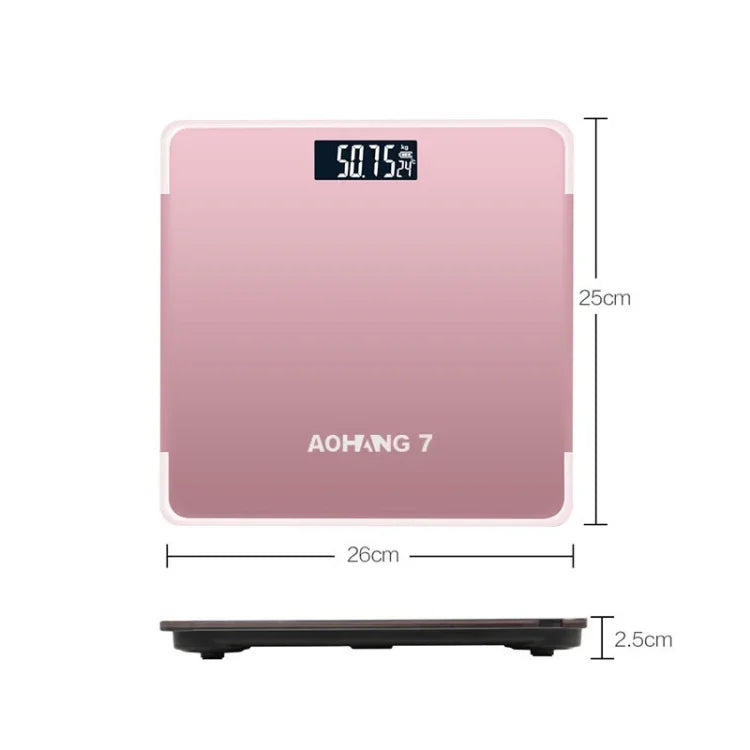 AOHANG7 Home Precision Weight Scale, Battery Version(Red), Battery Version(Rose Gold), Battery Version(Bright Black)