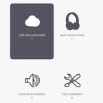 2 PCS Headest Sponge Cover Earmuffs with Cushion For BOSE NC700