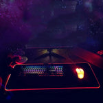 F-01 Rubber Thermal Transfer RGB Luminous Non-Slip Mouse Pad, 350x900x3mm, 350x900x4mm, 400x900x3mm, 400x900x4mm