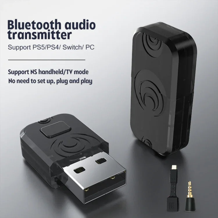 Bluetooth Audio Transmitter Adapter Receiver For PS5 / PS4 / Switch, For PS5 / PS4 / Switch