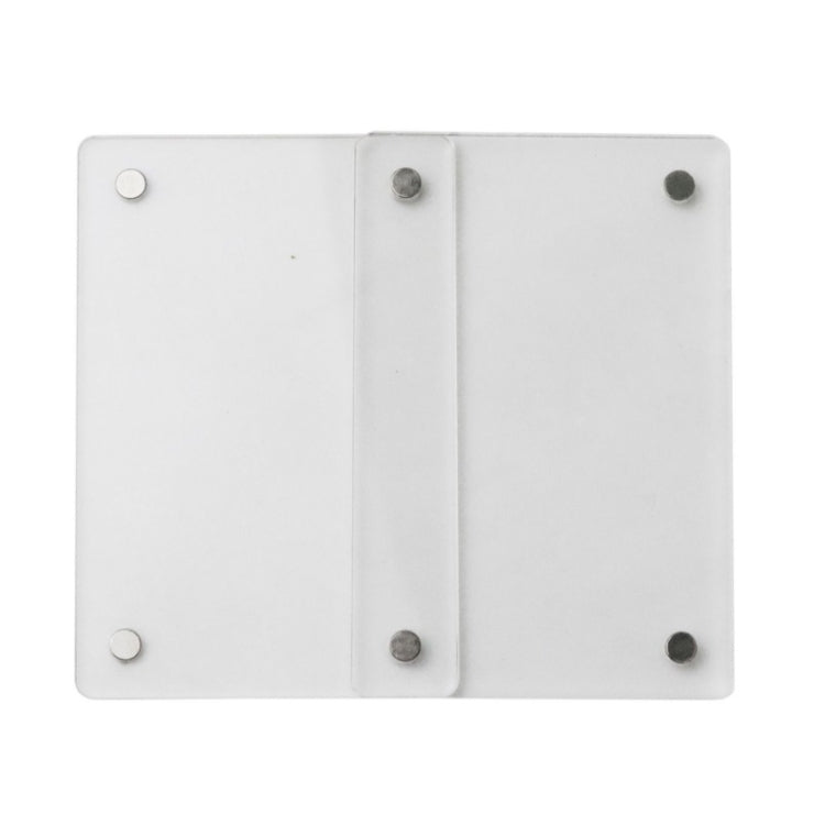 3 Inch Photo Acrylic Photo Frame Refrigerator Magnetic Sticker For Polaroid, 98 Persent Translucent, Wave Point, Pink, Blue