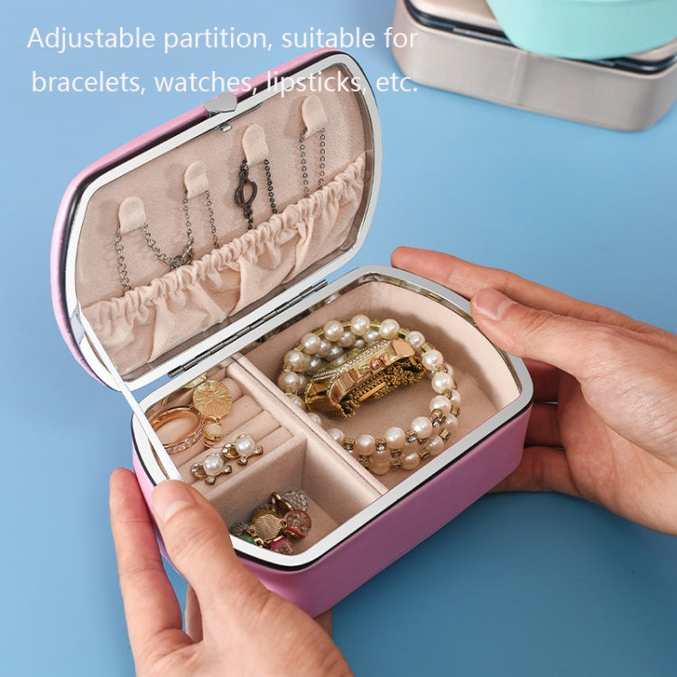 HN-001 Travel Portable Ring Lipstick Jewelry Storage Box, Necklace Version Pink, Mirror Version Pink, Necklace Version Blue, Mirror Version Blue, Necklace Version Orange, Mirror Version Orange, Necklace Version Gold, Mirror Version Gold                ...