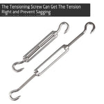 Shade Sail 304 Stainless Steel Accessories Outdoor Shade Flower Basket Screws Diamond Door Buckle, 18 PCS / M5 Set