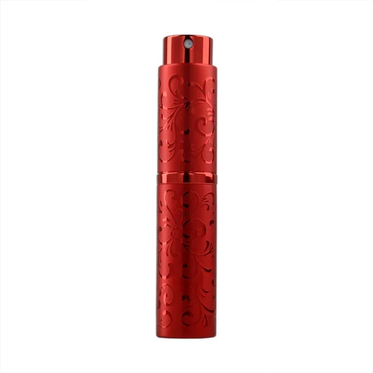 2 PCS Embossed Rotating Perfume Bottle Metal Discharge Bottle Sterilizing Alcohol Spray Bottle, 10ml