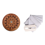 Bread Baguette Round Knife Wooden Double-Sided Bread Trimming Knife With 5 Blades, Beech, Flower Pear Wood, Pattern 1 Flower Pear Wood, Pattern 2 Flower Pear Wood, Pattern 3 Flower Pear Wood, Pattern 4 Flower Pear Wood, Pattern 5 Flower Pear Wood      ...