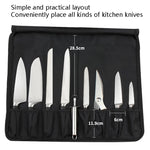 WESSLECO Chef Knife Storage Bag Knife Roll Bag, WESSLECO Black