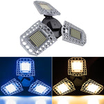 LED Industrial Mining Light Waterproof Light Sensor Folding Tri-Leaf Garage Lamp, 60W, 80W, 100W