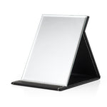 Folding Portable High-definition Makeup Mirror PU Leather Desktop Vanity Mirror,Size: Medium (Pink), Extra Large (Black), Extra Large (White), Large (Black), Medium (Black)