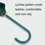 16 Bone Plain Straight Umbrella Small Fresh Long Handle Umbrella, High Indigo, Grapefruit Pink, Matcha Green, Orange, Apricot, Dark Blue, Mint Green, Charm Blue, Ginger, Red Wine, Violet, Classic Black, Vanilla Green, Wood Handle High Indigo