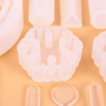 128 Pieces Crystal Drip Mold Tool Set Ornament Pendant Silicone Mold Set, Pendant Shape