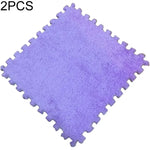 2 PCS Living Room Bedroom Children Kids Soft Carpet Magic Patchwork Jigsaw Splice Heads Climbing Baby Mat 30x30cm, Rose Red, Camel, Purple, Coffee, Blue, Pink, Green, White, Grey