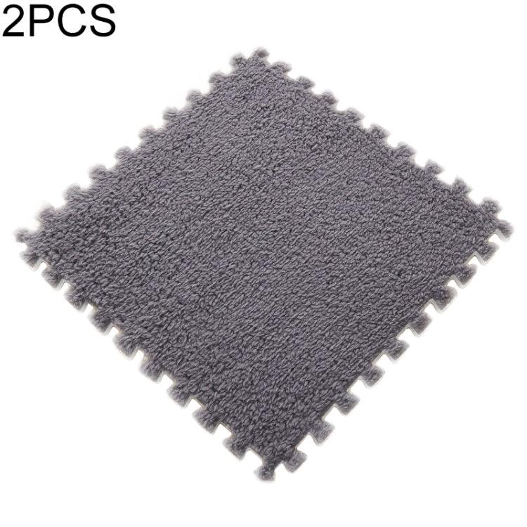2 PCS Living Room Bedroom Children Kids Soft Carpet Magic Patchwork Jigsaw Splice Heads Climbing Baby Mat 30x30cm, Rose Red, Camel, Purple, Coffee, Blue, Pink, Green, White, Grey