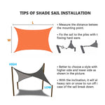 Outdoor Garden Sunshade Sail Waterproof Anti-UV Canopy, Size: 3m x 6m, 3m x 6m