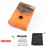 17-Tone Thumb Piano Kalimba Beginners Introduction Finger Piano, Brown, Brown Kit, Yellow, Yellow Kit, Wooden, Wooden Kit, Black, Black Kit