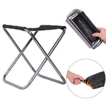 Outdoor Portable Camping Folding Chair 7075 Aluminum Alloy Fishing Barbecue Stool, Size: 24.5x22.5x27cm, Camping Folding Chair (Silver Gray), Camping Folding Chair (Gold), Camping Folding Chair (Red), Camping Folding Chair (Blue)