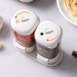 Marbrasse Metering Seasoning Box Pressing Type Seasoning Bottle Rotary Sealing Household Kitchen Seasoning Can, Single, Metering
