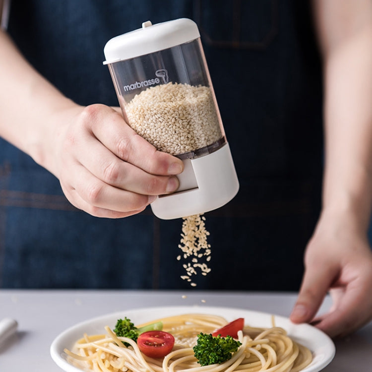 Marbrasse Metering Seasoning Box Pressing Type Seasoning Bottle Rotary Sealing Household Kitchen Seasoning Can, Single, Metering