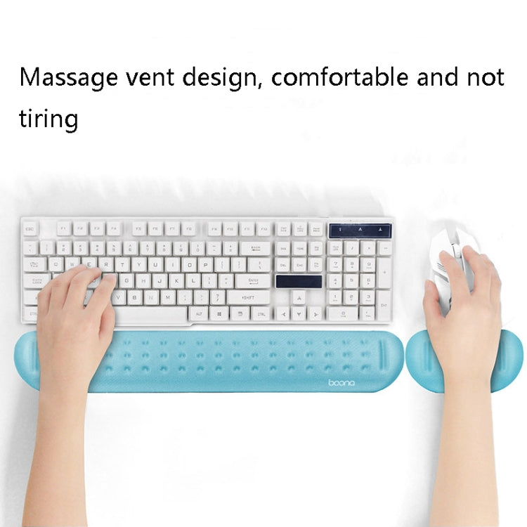 Baona Silicone Memory Cotton Wrist Pad Massage Hole Keyboard Mouse Pad, Style:, Mouse Pad (Blue), Mouse Pad (Gray), Mouse Pad (Pink), Medium Keyboard Rest (Blue), Medium Keyboard Rest (Gray), Medium Keyboard Rest (Black), Large Keyboard Rest (Blue)
