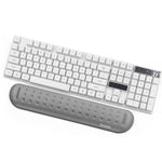 Baona Silicone Memory Cotton Wrist Pad Massage Hole Keyboard Mouse Pad, Style:, Mouse Pad (Blue), Mouse Pad (Gray), Mouse Pad (Pink), Medium Keyboard Rest (Blue), Medium Keyboard Rest (Gray), Medium Keyboard Rest (Black), Large Keyboard Rest (Blue)