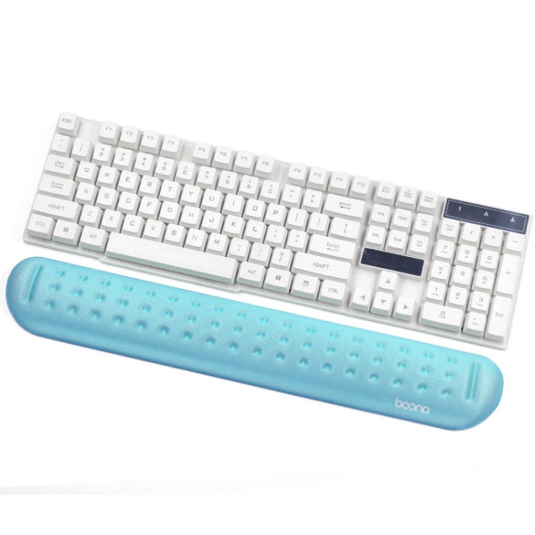 Baona Silicone Memory Cotton Wrist Pad Massage Hole Keyboard Mouse Pad, Style:, Mouse Pad (Blue), Mouse Pad (Gray), Mouse Pad (Pink), Medium Keyboard Rest (Blue), Medium Keyboard Rest (Gray), Medium Keyboard Rest (Black), Large Keyboard Rest (Blue)