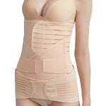 Three-Piece Abdomen Belt Set Elastic Postpartum Abdomen Belt Maternity Corset Belt Waist Belt For Caesarean Section, M, L, XL, 2XL