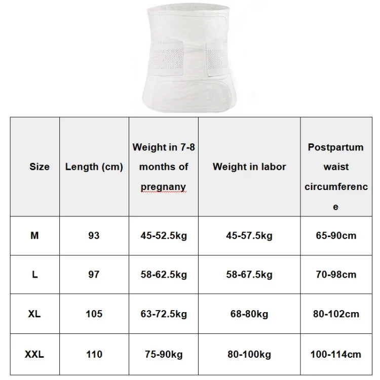 Cotton Gauze Postpartum Abdomen Belt Caesarean Section Normal Delivery Waist Belt Restraint Belt, M, L, XL, XXL