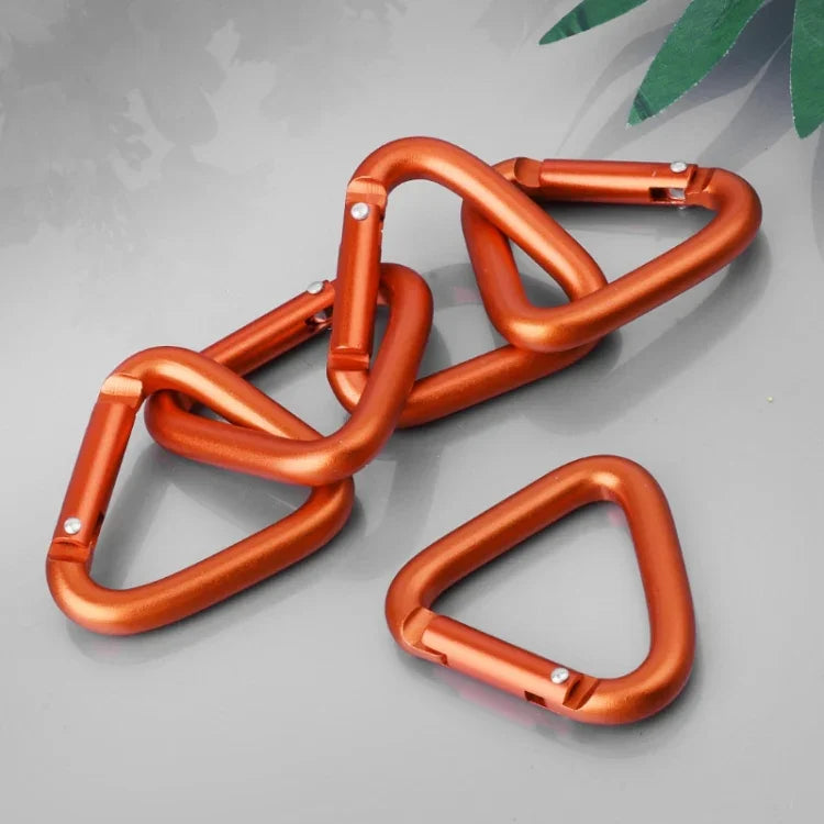 2PCS Triangle Carabiner Outdoor Camping Hiking Keychain Snap Clip Hook Kettle Buckle Carabiner Accessories