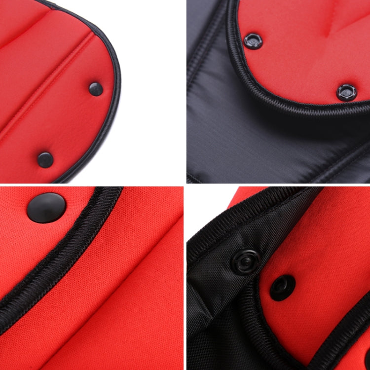 Car Seat Safety Belt Cover Sturdy Adjustable Triangle Safety Seat Belt Pad Clips Child Protection, Red, Orange, Black