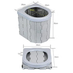 Car Toilet Integrated Portable Folding Toilet Self-Driving Tour Outdoor Camping Toilet, Car Toilet(Light Gray), Car Toilet(Black)