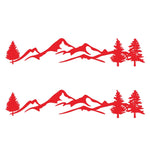 2 PCS D-791 Mountain Forest Car Sticker SUV Off-Road Vehicle Body Sticker Rear Windshield Car Sticker