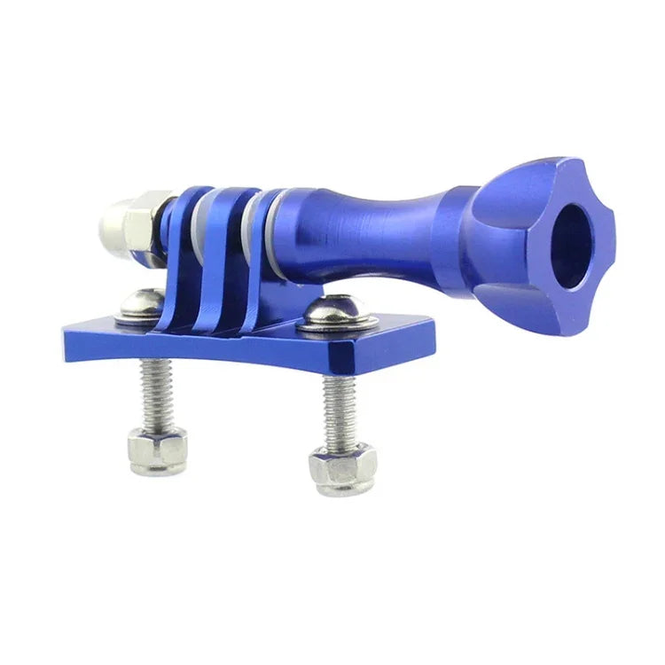 Aluminum Alloy Tripod Head Helmet Fixed Adapter Mount for GoPro HERO9 Black / HERO8 Black /7 /6 /5 /5 Session /4 Session /4 /3+ /3 /2 /1, DJI Osmo Action, Xiaoyi and Other Action Cameras, Blue, Black, Red
