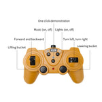 2.4G Remote Control Nine-Channel Crawler Heavy Bulldozer Children Remote Control Toy Alloy Excavator, 1031 Alloy Excavator