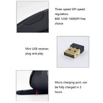 JS-5D 6 Keys 2.4G Ergonomic Vertical Mouse Cross-Border Wireless Charging Mouse