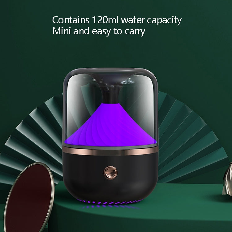 HX-930 Home Bedroom Round Mirror Essential Oil Aromatherapy Machine Ultrasonic Atomization Hydrating Spray Humidifier, Black, White, Green