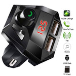 G18 Car Bluetooth Hands-Free MP3 Player Dual USB Bluetooth Charge FM Transmitter Bluetooth Receiver, G18