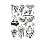10 PCS Dark Fluorescent Color Changing Animal Luminous Flower Arm Waterproof Adult Tattoo Stickers, BY-001, BY-002, BY-003, BY-004, BY-005, BY-006, BY-007, BY-008