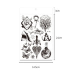 10 PCS Dark Fluorescent Color Changing Animal Luminous Flower Arm Waterproof Adult Tattoo Stickers, BY-001, BY-002, BY-003, BY-004, BY-005, BY-006, BY-007, BY-008
