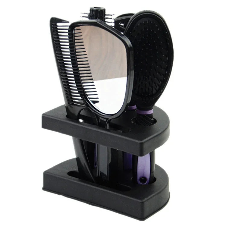 6-In-1 Mirror Comb Hair Comb With Base Set Massage Scalp Beauty Comb